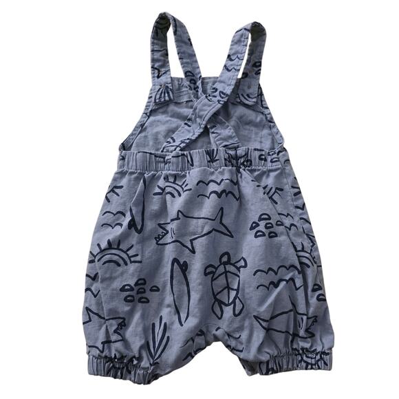 Child of Mine by Carter's size 6-9 Months Beachy Summer Linen Blend Play Comfy - Picture 3 of 6